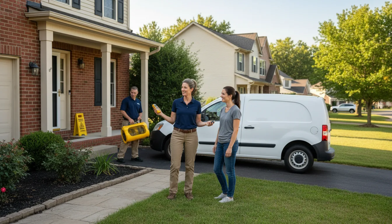 Residential water damage restoration in United, PA